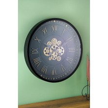 Acar Dekoratif Çarklı Duvar Saati - 60  cm