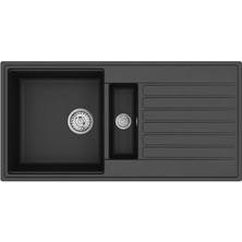 Teka Cliff 60 B-Tg 1,5 Gözlü Siyah Granit Evye