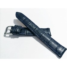 Fado  &her Saate Uyumlu  Hakiki Deri Saat Kordonu 18   mm  (141)  Mavi