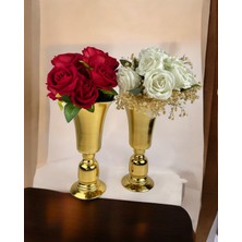 Galassia Gold Çiçekli Vazo