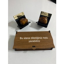 Hediyelik Özel Ahşap Kutulu Siyah-Gold Hurmalık 6`lı Set