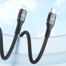 Juo 27W USB Type-C To Lightning iPhone iPad Örgülü Hızlı Şarj ve Data Kablosu 2 Metre