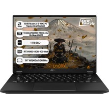 Asus Tuf Gaming A14 FA401WV-RG065 Amd Ryzen Aı 9 HX370 16 GB 1 TB SSD Geforce RTX4060-100WATT 165 Hz Freedos 14" Wqxga Taşınabilir Bilgisayar