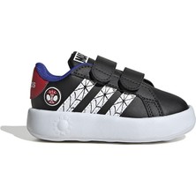 adidas Grand Court Spider-Man Cf I Bebek Günlük Ayakkabı JS0743 Siyah