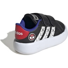 adidas Grand Court Spider-Man Cf I Bebek Günlük Ayakkabı JS0743 Siyah