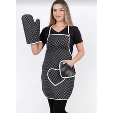 Besyamihome Besttrend 3lü Set Sıvı Geçirmez Mutfak Önlüğü, Isıya Dayanıklı Fırın Eldiveni ve Tutacak Takımı