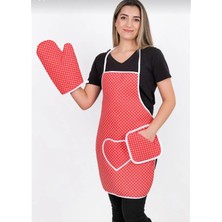 Besyamihome Besttrend 3lü Set Sıvı Geçirmez Mutfak Önlüğü, Isıya Dayanıklı Fırın Eldiveni ve Tutacak Takımı