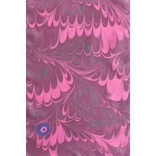 ElifEbru Exclusive Handicrafts Ebru Sanatı El Yapımı Kadın Ipek Fular Pembe Çok Renkli Nazar Boncuklu  Ozlogf 12