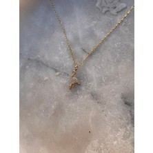 Blow Accessories 925 Ayar Gümüş Flamingo Kolye Altın Kaplama Mineli