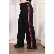 Renkli Şeritli Bol Paça Pantolon