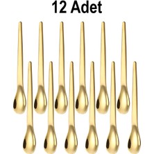 Chavin 201 Çelik 12 Adet Gold Mat 12,5 cm Klasik Çay Kaşığı CIN941SR-12