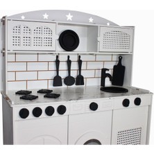 Hedefixtoys Küçük Şefler Için Hayal Eğlenceli Ahşap Oyun Mutfağı Ledli