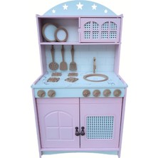 Hedefixtoys Çocuklar Için Eğlenceli Oyuncak Mutfak Seti(Hazeranlı-Ledli)