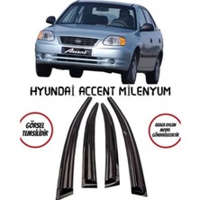 Turkuaz Hyundai Accent Milenyum 2000-2003 Arası Oto Cam Rüzgarlık 4lü Takım