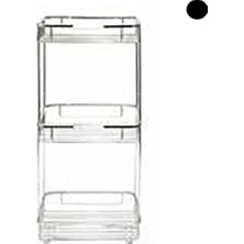 Mono Dikdörtgen Şampuanlık 3lü Siyah 15*21CM