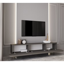 Enwood Regulus Mdf 3 Kapaklı Ahşap Ayaklı 180  cm  Country Tv Ünitesi