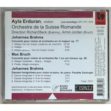 Ayla Erduran Johannes Brahms Max Brunch CD (Orjnal Dönem Baskı Cd)