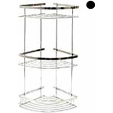 Norm Oval Şampuanlık 3lü Siyah 18*18CM