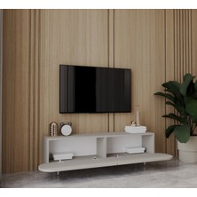 Enwood Regulus Mdf 2 Kapaklı Ahşap Ayaklı 160  cm  Country Tv Ünitesi