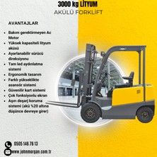 John Morgan 3000KG/3TON Lityum Akülü Forklift