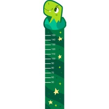 Sevimli Dino Boy Ölçme Cetveli Çocuk Odası Duvar Sticker