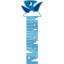 Sevimli Dino Boy Ölçme Cetveli Çocuk Odası Duvar Sticker