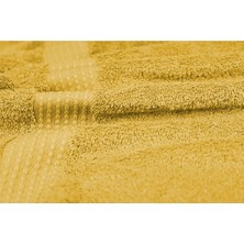 Tomurcuk %100 Pamuk 6'lı Banyo ve El Havlu Seti | 2'li 70X140CM ve 4'lü 50X100CM | Gold