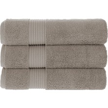 Tomurcuk %100 Pamuk 3'lü Banyo Havlu Seti | 70X140 cm | Açık Kahverengi