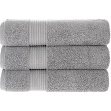 Tomurcuk %100 Pamuk 3'lü Banyo Havlu Seti | 70X140 cm | Gri