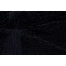 Tomurcuk %100 Pamuk 3'lü Banyo Havlu Seti | 70X140 cm |siyah