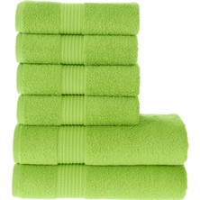 Mauro Home Maura Home Tomurcuk %100 Pamuk 6'lı Banyo Ve El Havlu Seti | 2'li 70x140cm 4'lü 50x100cm | Yeşil