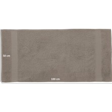 Tomurcuk %100 Pamuk 6'lı El Havlusu Seti | 50X100 cm | Açık Kahverengi