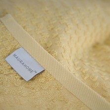 Delia %100 Pamuk 3'lü Jakarlı El Yüz Havlusu | 50X75 cm | Sarı