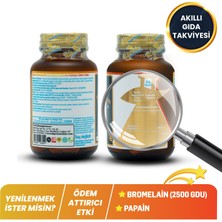 Kiperin Bromelain(2500 Gdu) & Papain - Doğal Proteolitik Enzim (30Kapsül & 700mg) | Akıllı Gıda Takviyesi