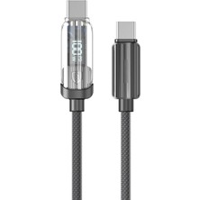 Omix X300 X400 X500 X600 X700 Şarj Kablosu Type-C To Type-C 100W 1m Hızlı Şarj AZN-189CC