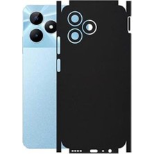 ECR MOBILE Realme Note 50 ile Uyumlu Mat Siyah Arka Kaplama