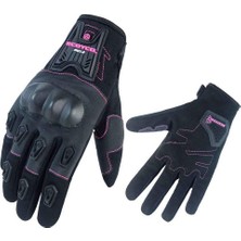 Scoyco MC12W Yazlık Korumalı Kadın Motosiklet Eldiveni Pembe Siyah