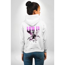 Navcoli Sokak Stili Katil Aşk Meleği Erkek Kadın Beyaz Ön Sırt Baskılı Kapüşonlu Sweatshirt Hoodie