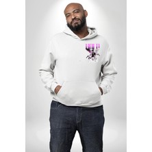 Navcoli Sokak Stili Katil Aşk Meleği Erkek Kadın Beyaz Ön Sırt Baskılı Kapüşonlu Sweatshirt Hoodie