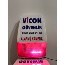 Caydırma Amaçlı Alarm Siren Şarjlı 30*18CM Kırmızı