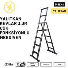 Telescopics 3.3m  Kevlar Yalıtkan/Yüksek Gerilime Dayanıklı Çok Fonksiyonlu Merdiven 20ACKV – 145EKS