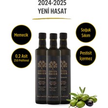 Memecik 0,2 asit, Yeni hasat, Soğuk sıkım , 251 polifenol, Pestisit içermez  3X 500 ml Natürel Sızma Zeytinyağı