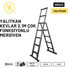 Telescopics 2.1m Kevlar Yalıtkan/Yüksek Gerilime Dayanıklı Çok Fonksiyonlu Merdiven 20ACKV - 105EKS