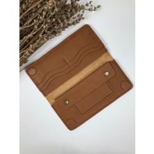 Troyder Telefon Cüzdanı Unisex Kahverengi Renk Hakiki Deri