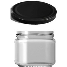 Paşabahçe 300 cc Siyah Kapaklı Cam Kavanoz 25 Adet