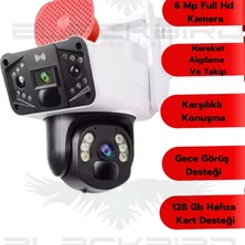 O-kam-3041 Sirenli 6 Mp Dual Lens Wifi Ptz Kamera