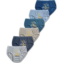 Giza Kids %95 Pamuklu Erkek Çocuk Slip Külot Iç Çamaşır 6lı Set