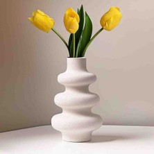 Meltt Candle Dekoratif Beyaz Renk Vazo ( Dekorasyon, Çiçekli Vazo, Iskandinav Tarzı)