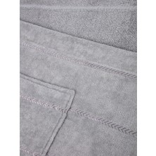Verodis Pamuk Kapüşonlu Unisex S/m Bornoz - Hera Gri
