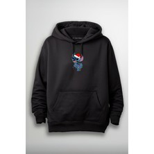Merch&ice Stitch Işıklı Yılbaşı Baskılı Unisex Hoodie